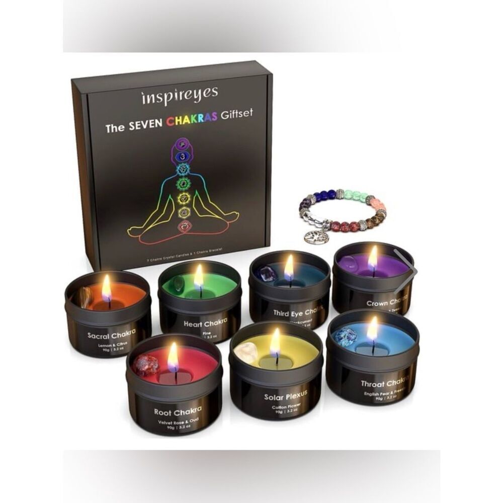 Inspireyes The Seven Chakras Giftset - Rainbow Chakra Accents new